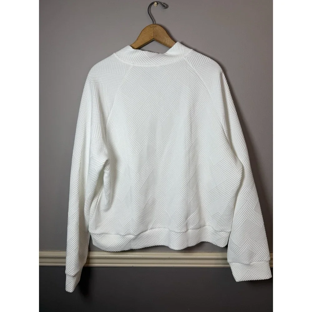 Unbranded Jacket Womens XL‎ White Full Zip Lightweight long sleeve